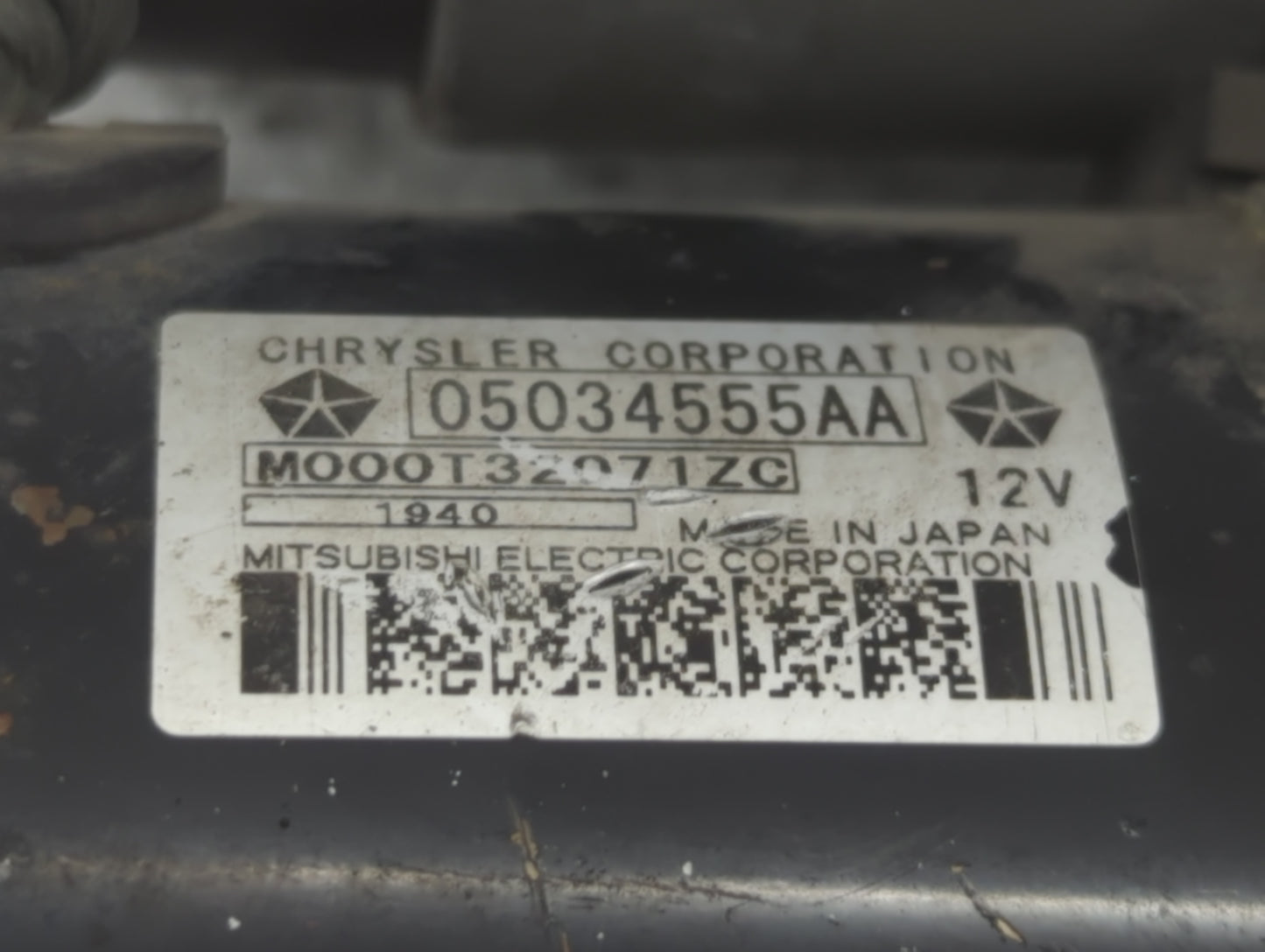 2007-2017 Jeep Patriot Car Starter Motor Solenoid OEM P/N:05034555AA Fits OEM Used Auto Parts - Oemusedautoparts1.com