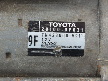 2010-2013 Lexus Rx350 Car Starter Motor Solenoid OEM P/N:TN428000-5911 28100-0P031 Fits Fits 2010 2011 2012 2013 OEM Used Auto Parts