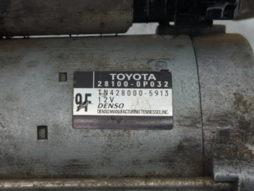 2010-2013 Lexus Rx350 Car Starter Motor Solenoid OEM P/N:28100-0P032 TN428000-5913 Fits Fits 2010 2011 2012 2013 OEM Used Auto Parts