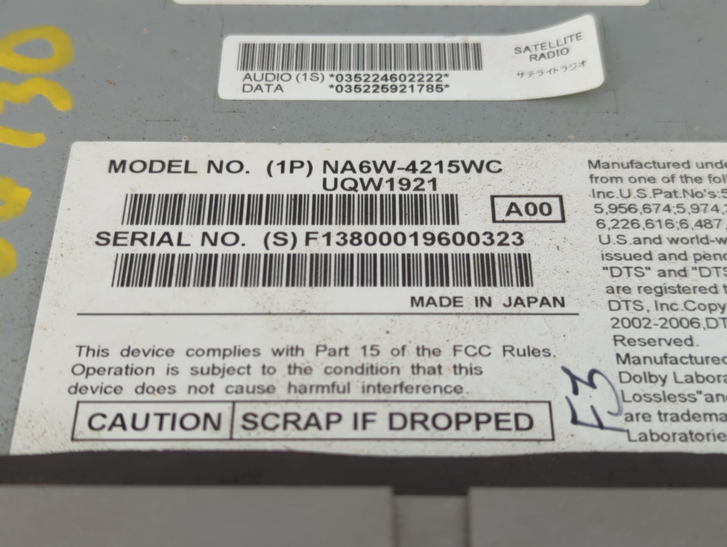 2010 Lincoln Navigator Radio AM FM Cd Player Receiver Replacement Fits OEM Used Auto Parts - Oemusedautoparts1.com