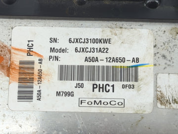 2010 Mazda Cx-9 PCM Engine Control Computer ECU ECM PCU OEM P/N:A50A-12A650-AB 6JXCJ31A22, 6JXCJ3100KWE Fits OEM Used Auto Parts