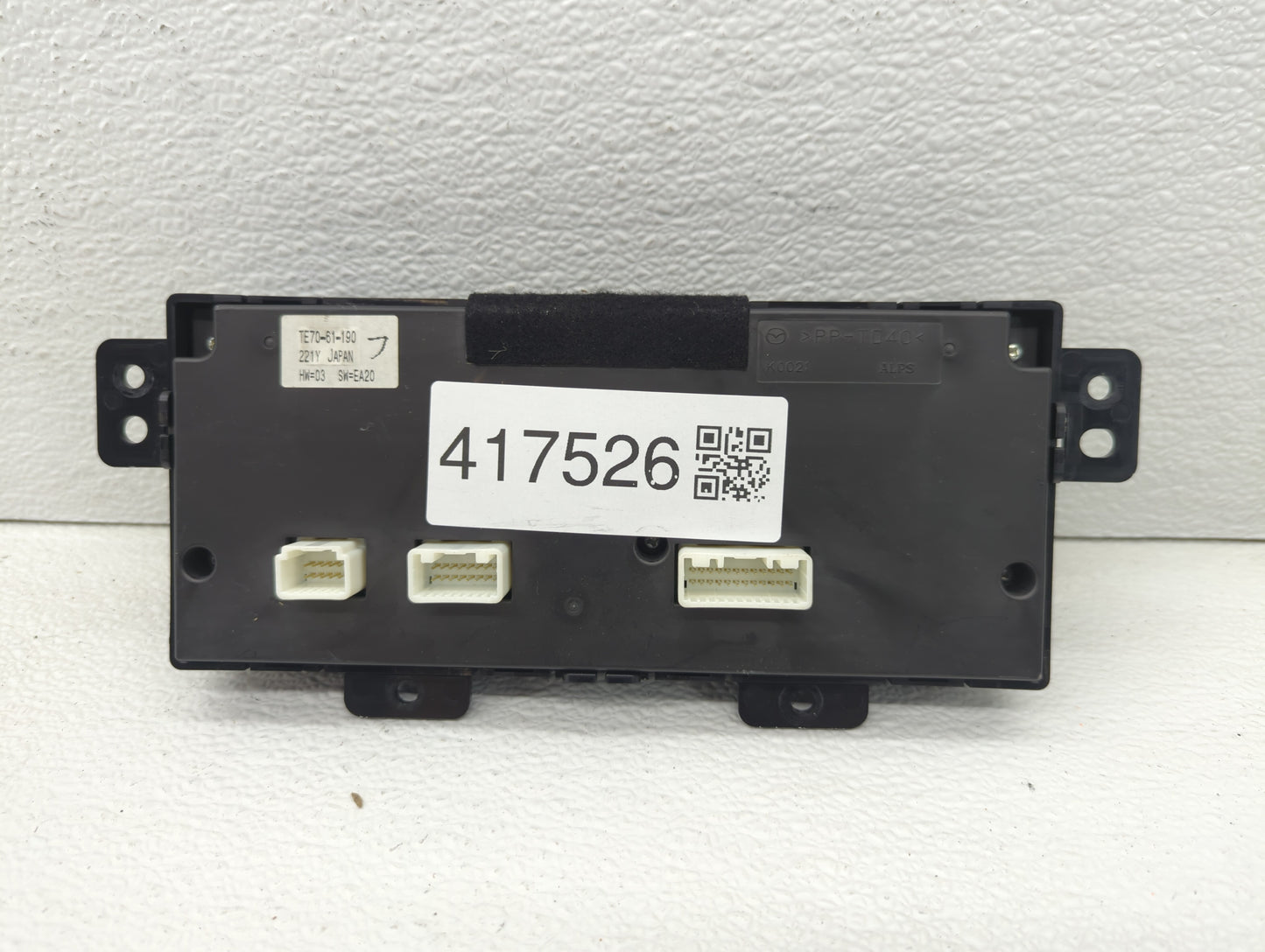 2010-2015 Mazda Cx-9 Climate Control Module Temperature AC/Heater Replacement P/N:TE70-61-190 Fits OEM Used Auto Parts - Oem
