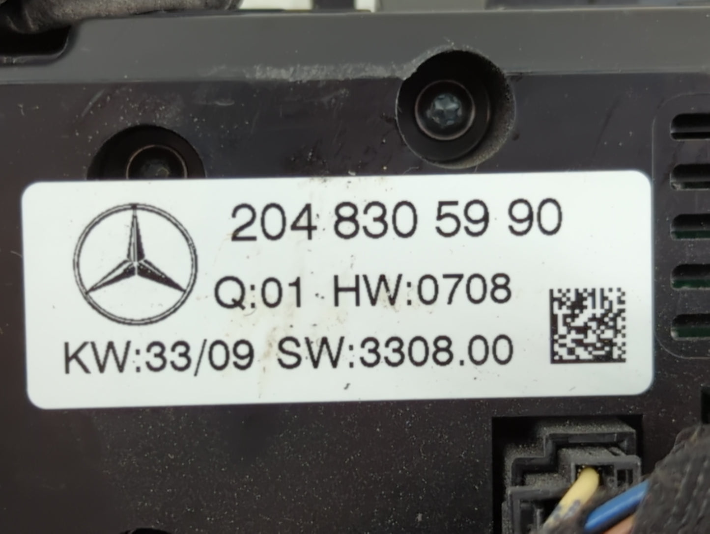 2009-2010 Mercedes-Benz C300 Climate Control Module Temperature AC/Heater Replacement P/N:204 830 59 90 Fits Fits 2009 2010