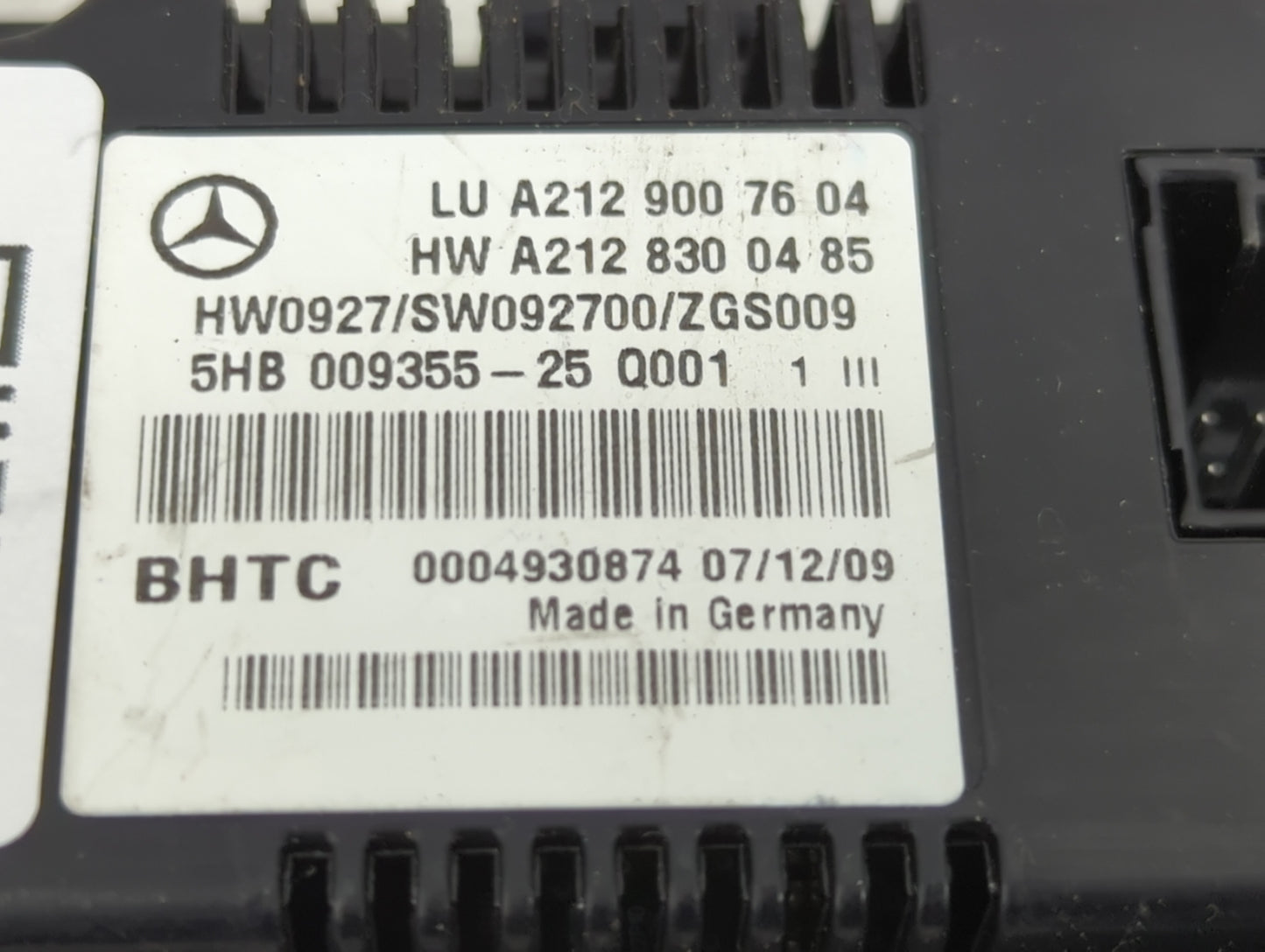 2010 Mercedes-Benz E550 Climate Control Module Temperature AC/Heater Replacement P/N:A212 830 04 85 A212 900 76 04 Fits OEM
