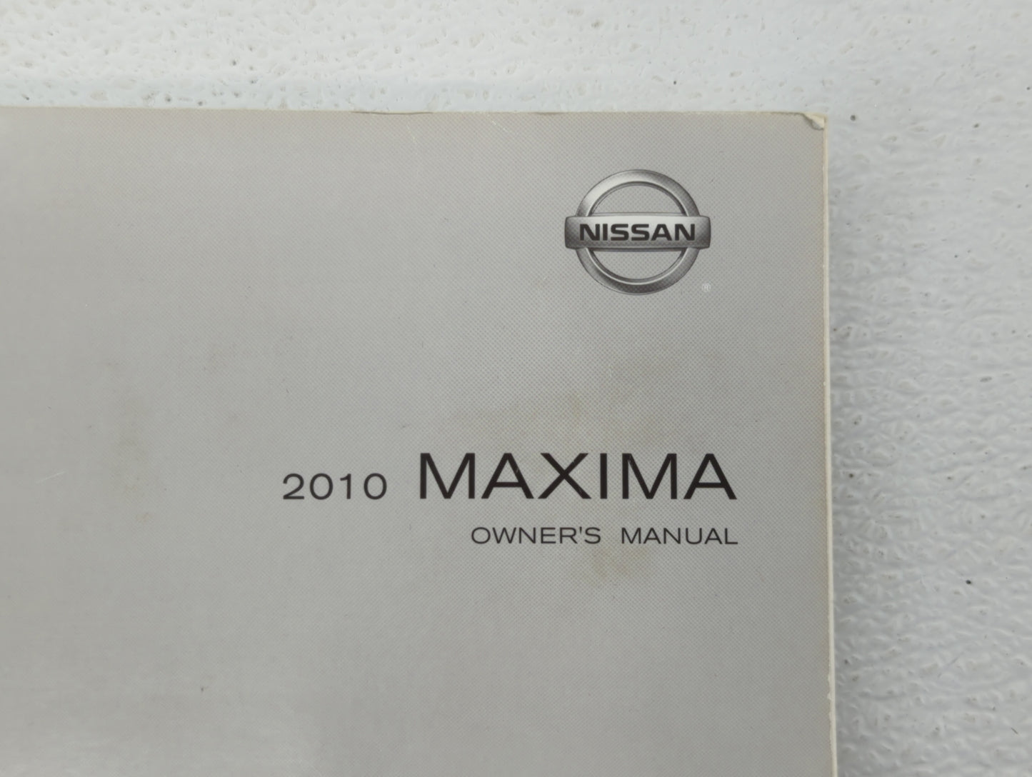 2010 Nissan Maxima Owners Manual Book Guide OEM Used Auto Parts - Oemusedautoparts1.com