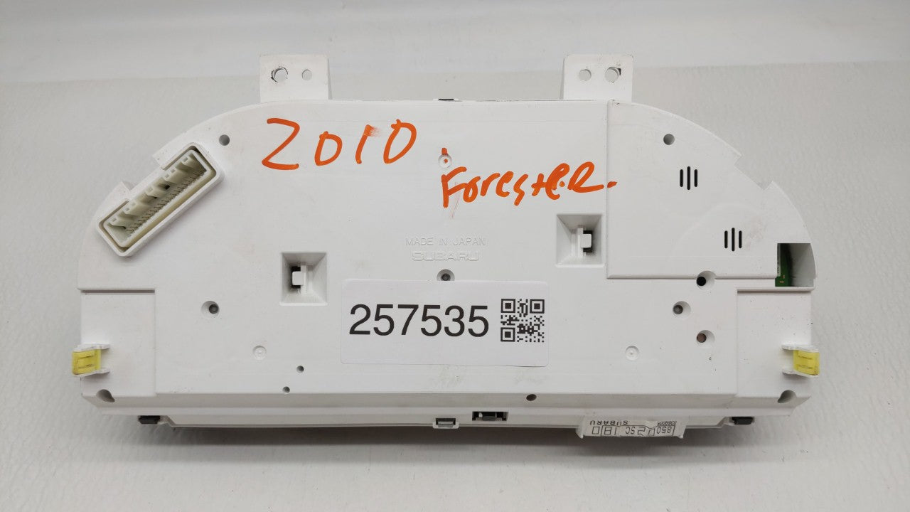 2010 Subaru Forester Instrument Cluster Speedometer Gauges P/N:85002SC180 Fits OEM Used Auto Parts - Oemusedautoparts1.com