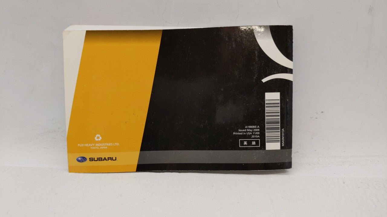 2010 Subaru Impreza Owners Manual Book Guide OEM Used Auto Parts - Oemusedautoparts1.com
