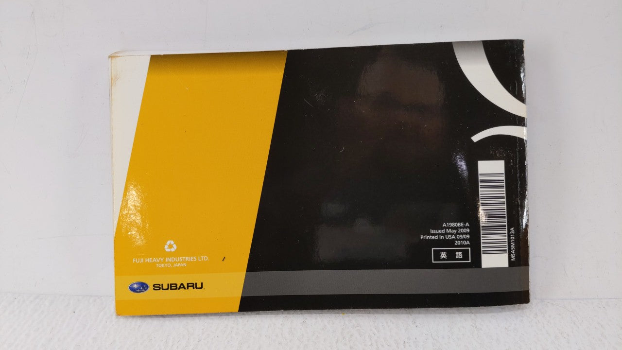 2010 Subaru Impreza Owners Manual Book Guide OEM Used Auto Parts - Oemusedautoparts1.com