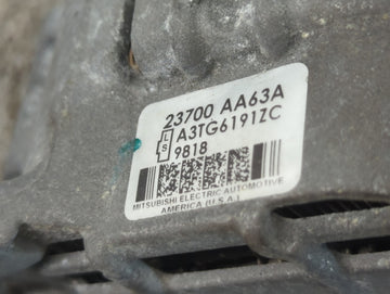 2010-2012 Subaru Legacy Alternator Replacement Generator Charging Assembly Engine OEM P/N:23700 AA63A Fits Fits 2010 2011 2012 OEM Used Auto Parts