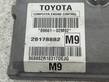 2009-2010 Toyota Corolla PCM Engine Control Computer ECU ECM PCU OEM P/N:89661-02M92 Fits Fits 2009 2010 OEM Used Auto Parts