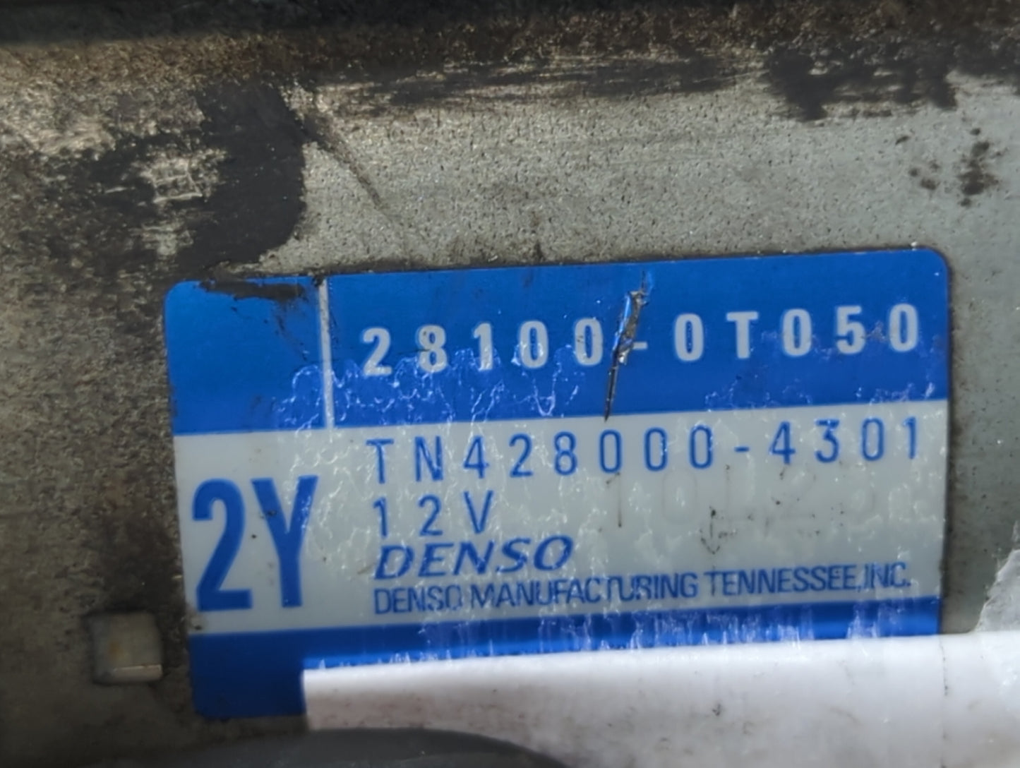 2009-2016 Toyota Corolla Car Starter Motor Solenoid OEM P/N:TN428000-4301 28100-0T050 Fits OEM Used Auto Parts - Oemusedauto