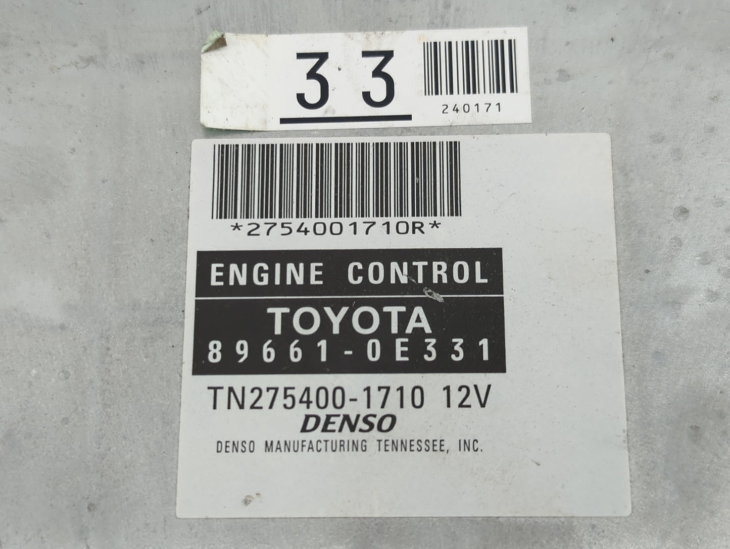 2009-2010 Toyota Highlander PCM Engine Control Computer ECU ECM PCU OEM P/N:89661-0E331 Fits Fits 2009 2010 OEM Used Auto Pa