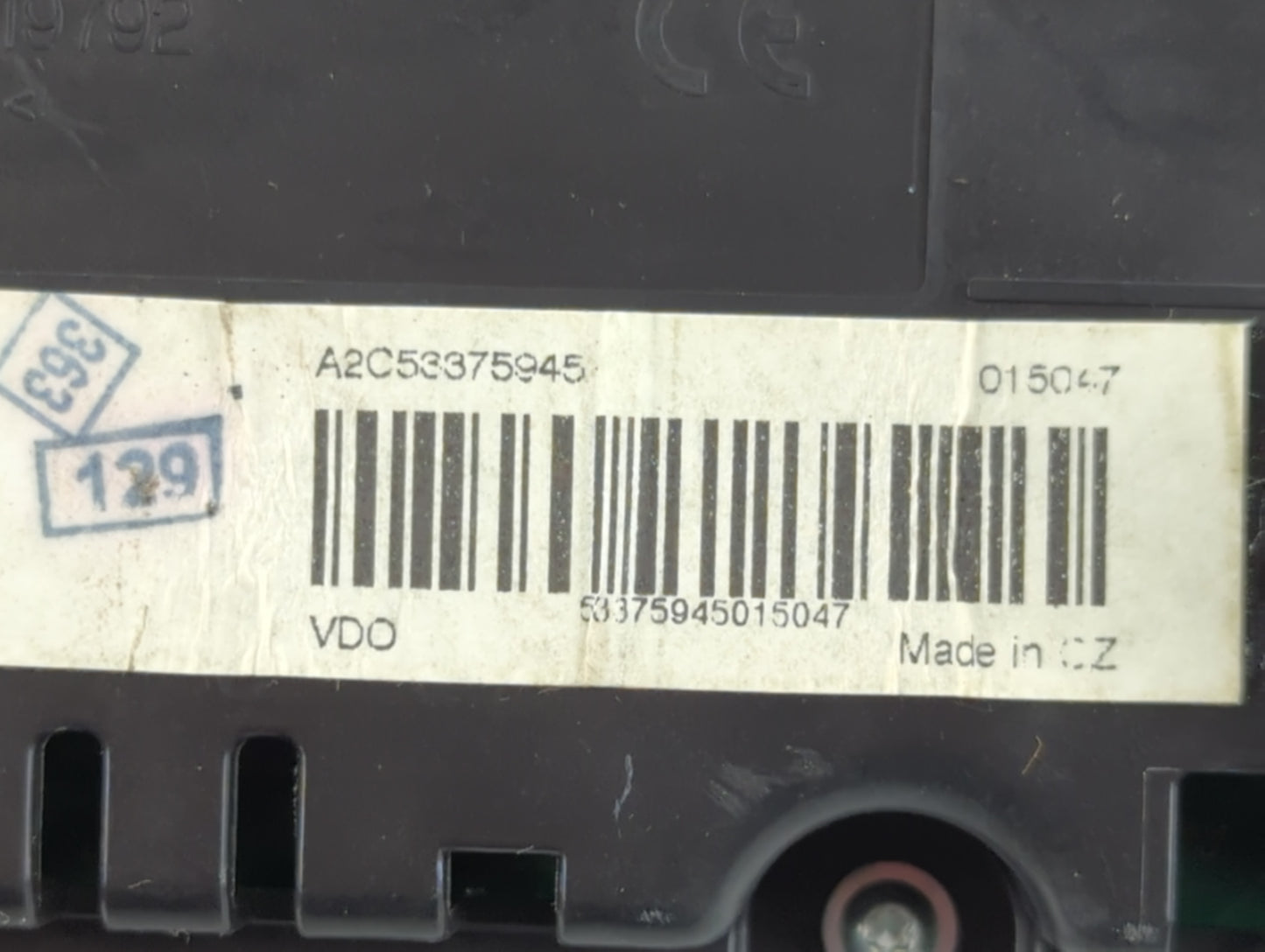 2010-2011 Volkswagen Cc Instrument Cluster Speedometer Gauges P/N:A2C53375945 Fits Fits 2010 2011 OEM Used Auto Parts - Oemu