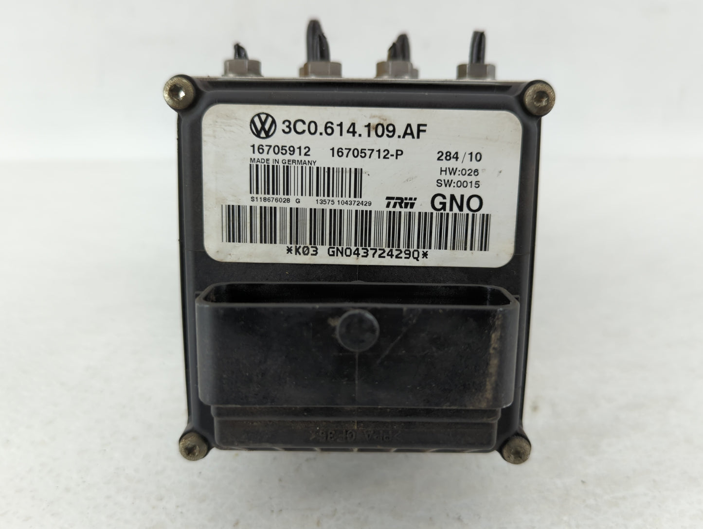 2009-2011 Volkswagen Cc ABS Pump Control Module Replacement P/N:3C0 614 109 AF Fits Fits 2009 2010 2011 OEM Used Auto Parts