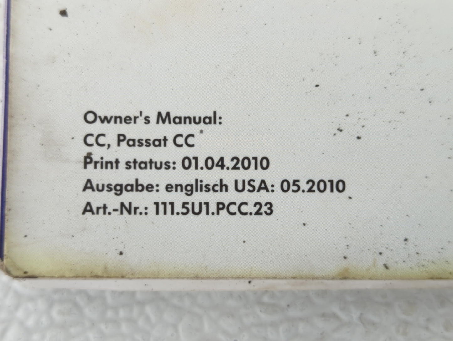 2010 Volkswagen Passat Owners Manual Book Guide OEM Used Auto Parts - Oemusedautoparts1.com