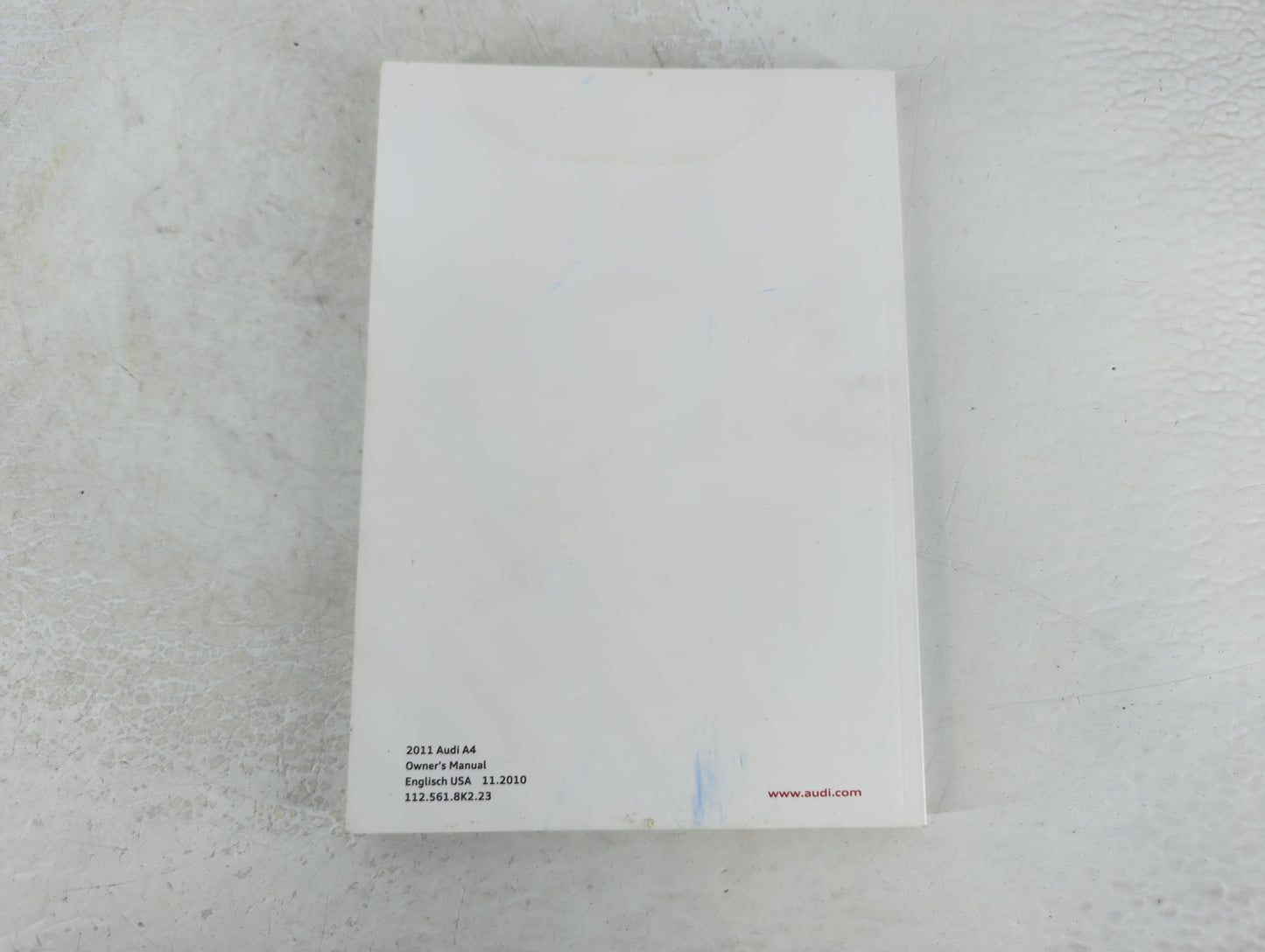 2011 Audi A4 Owners Manual Book Guide P/N:112 561 8K2 OEM Used Auto Parts - Oemusedautoparts1.com