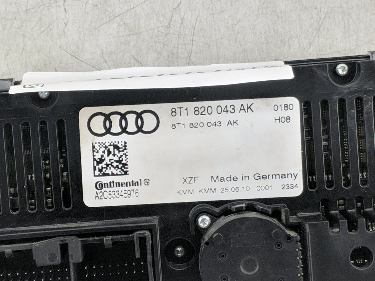 2009-2012 Audi A4 Climate Control Module Temperature AC/Heater Replacement P/N:8T1820043AK A2C53345976 Fits OEM Used Auto Pa