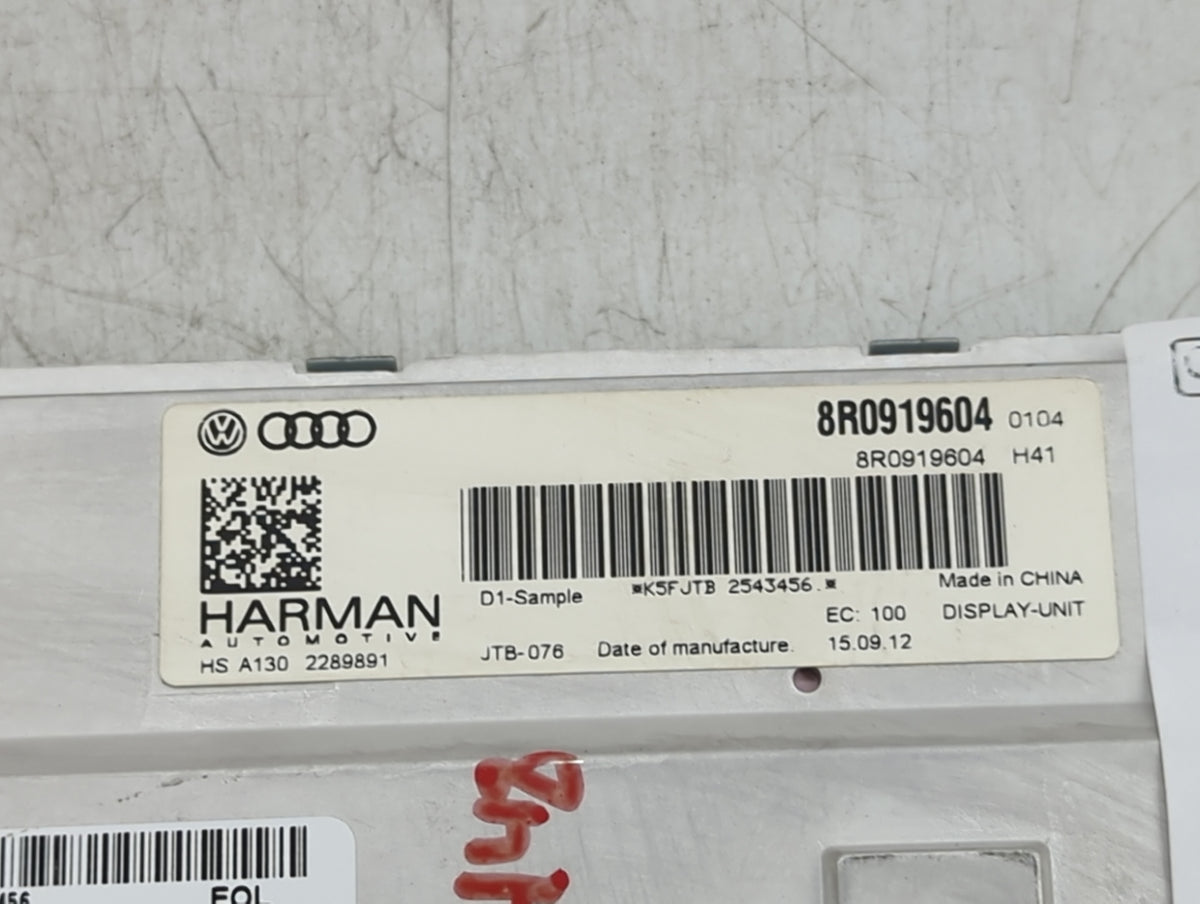 2011 Audi A4 Information Radio Display Screen 1451307 - Oemusedautoparts1.com