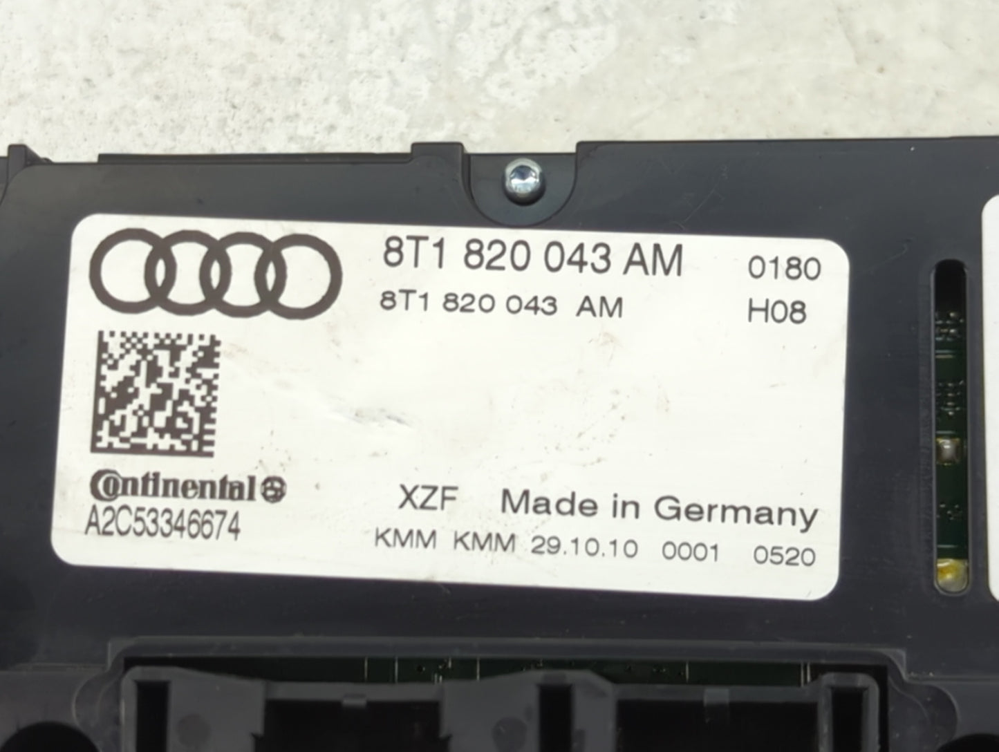 2009-2012 Audi A4 Climate Control Module Temperature AC/Heater Replacement P/N:8T1 820 043 AM Fits Fits 2008 2009 2010 2011