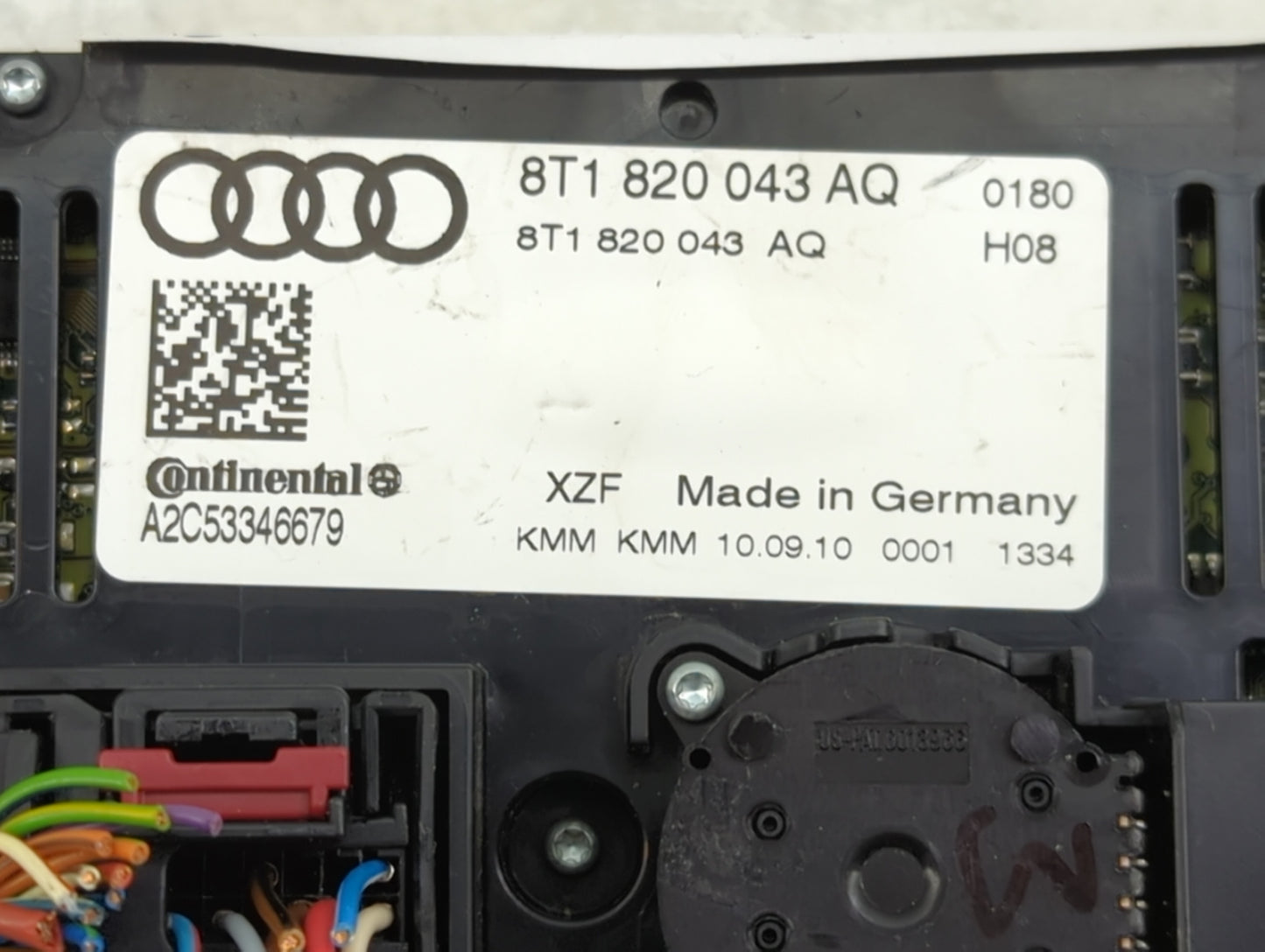 2009-2012 Audi A4 Climate Control Module Temperature AC/Heater Replacement P/N:8T1820043AQ A2C53346679 Fits OEM Used Auto Pa
