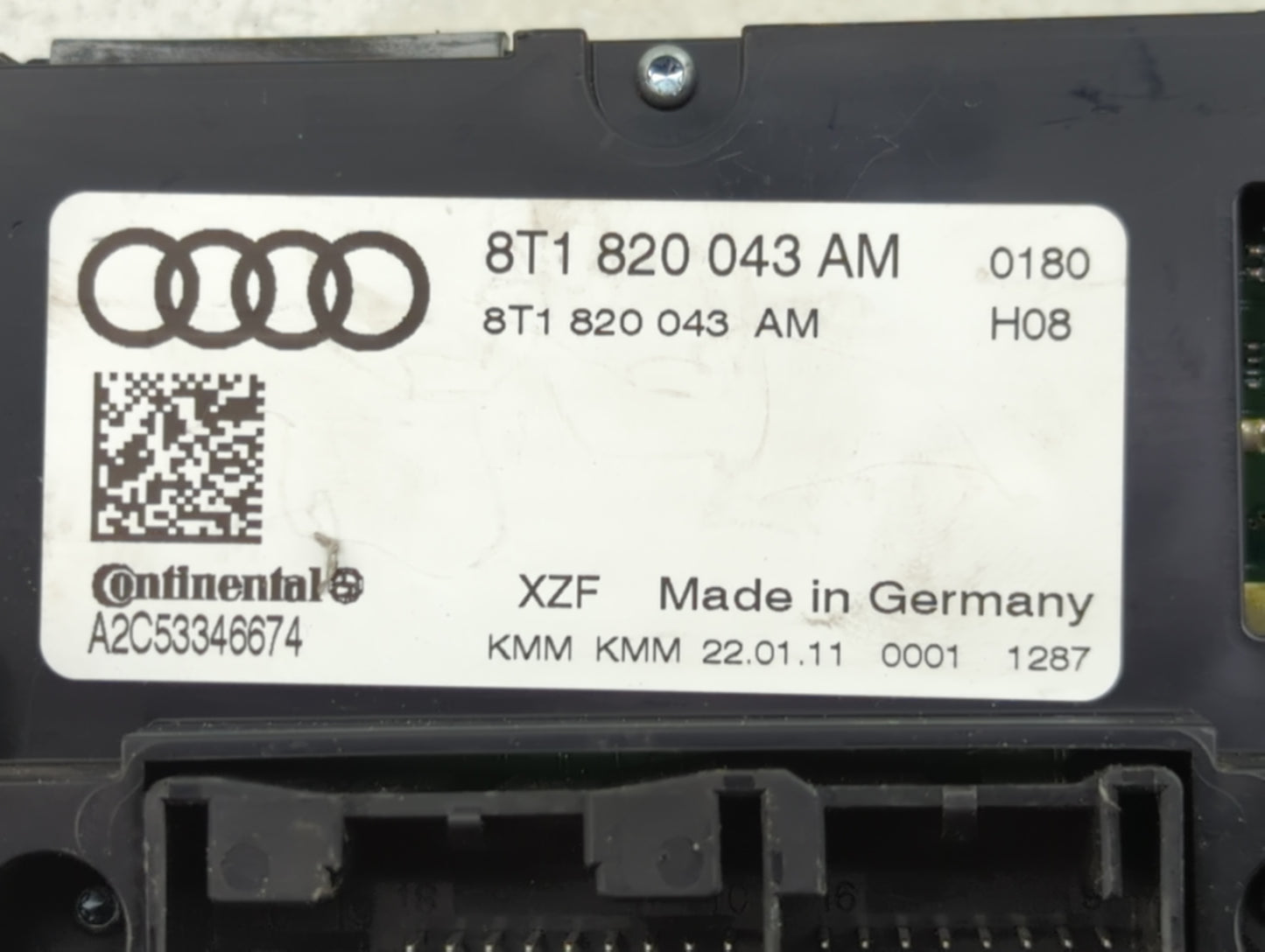 2009-2012 Audi A4 Climate Control Module Temperature AC/Heater Replacement P/N:8T1820043AM A2C53346674 Fits OEM Used Auto Pa