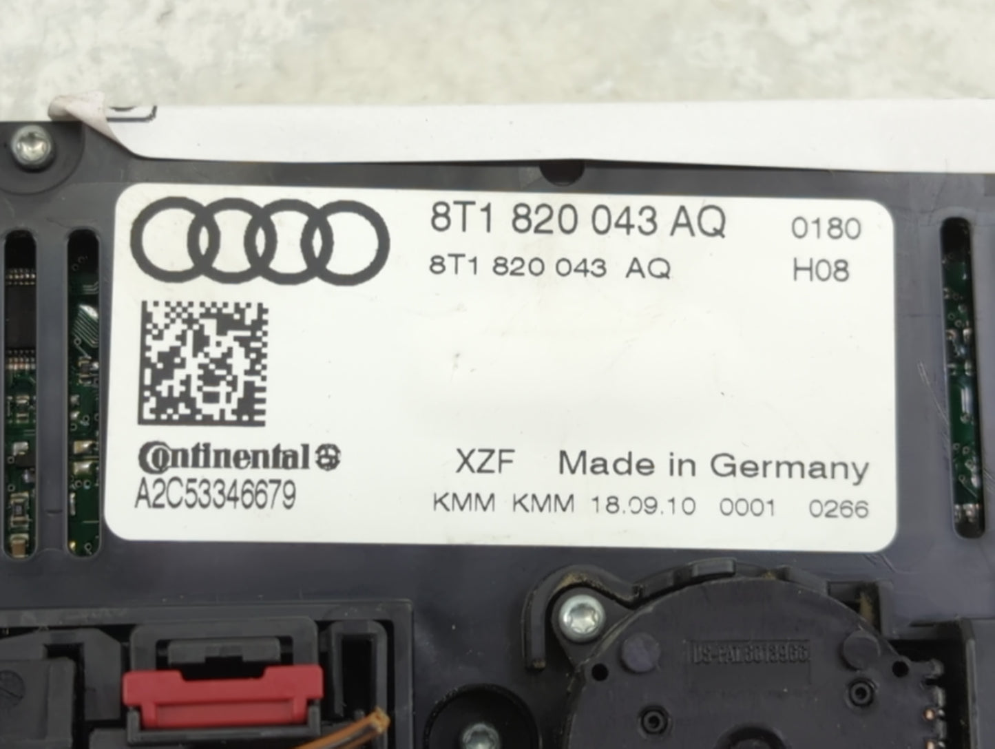 2009-2012 Audi A4 Climate Control Module Temperature AC/Heater Replacement P/N:8T1820043AQ A2C53346679 Fits OEM Used Auto Pa