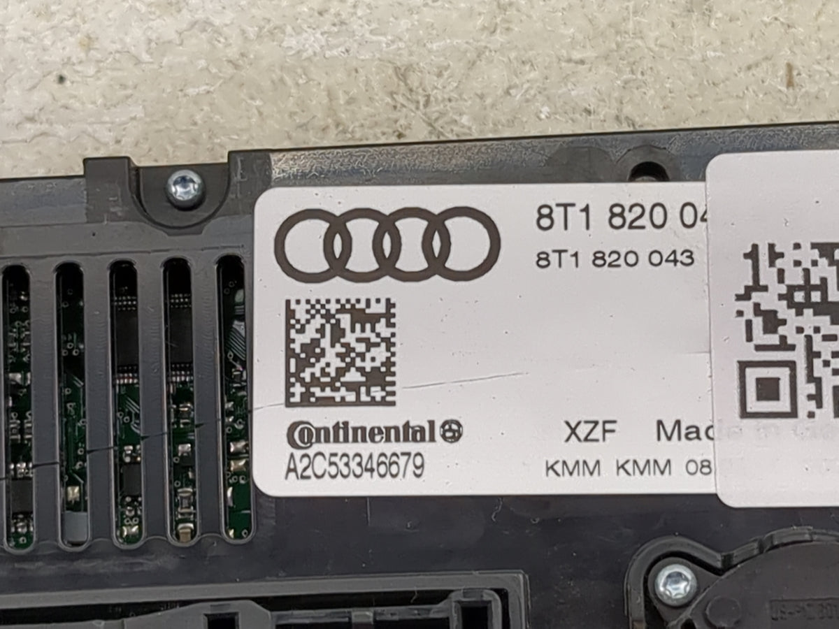 2009-2012 Audi A4 Climate Control Module Temperature AC/Heater Replacement P/N:8T1820043 A2C53346679 Fits OEM Used Auto Part