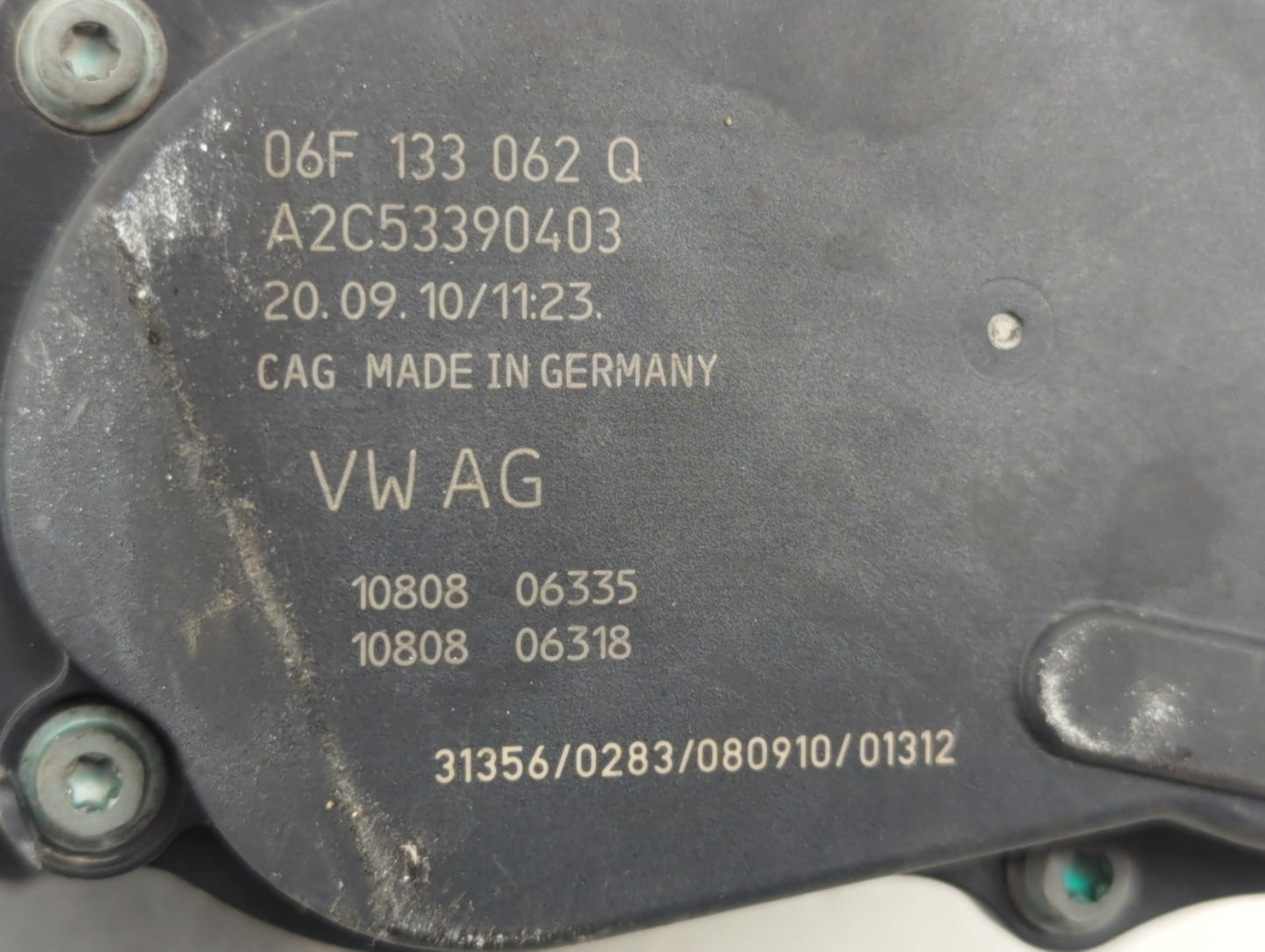 2011 Audi A4 Throttle Body P/N:06F 133 062 Q 7834787-02 Fits OEM Used Auto Parts - Oemusedautoparts1.com