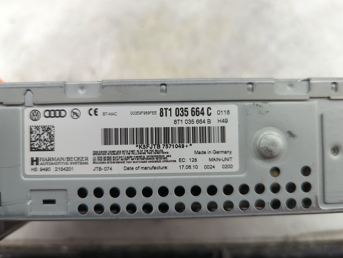 2010-2016 Audi A5 Multi Media Audio Radio Receiver Player Oem 1501518 - Oemusedautoparts1.com