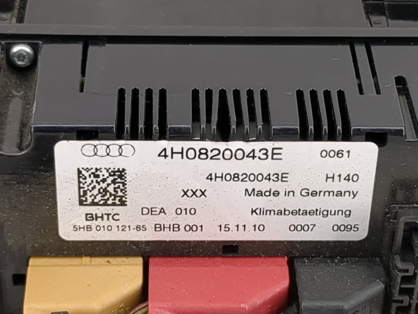 2011-2014 Audi A8 Climate Control Module Temperature AC/Heater Replacement P/N:4H0820043E Fits Fits 2011 2012 2013 2014 OEM