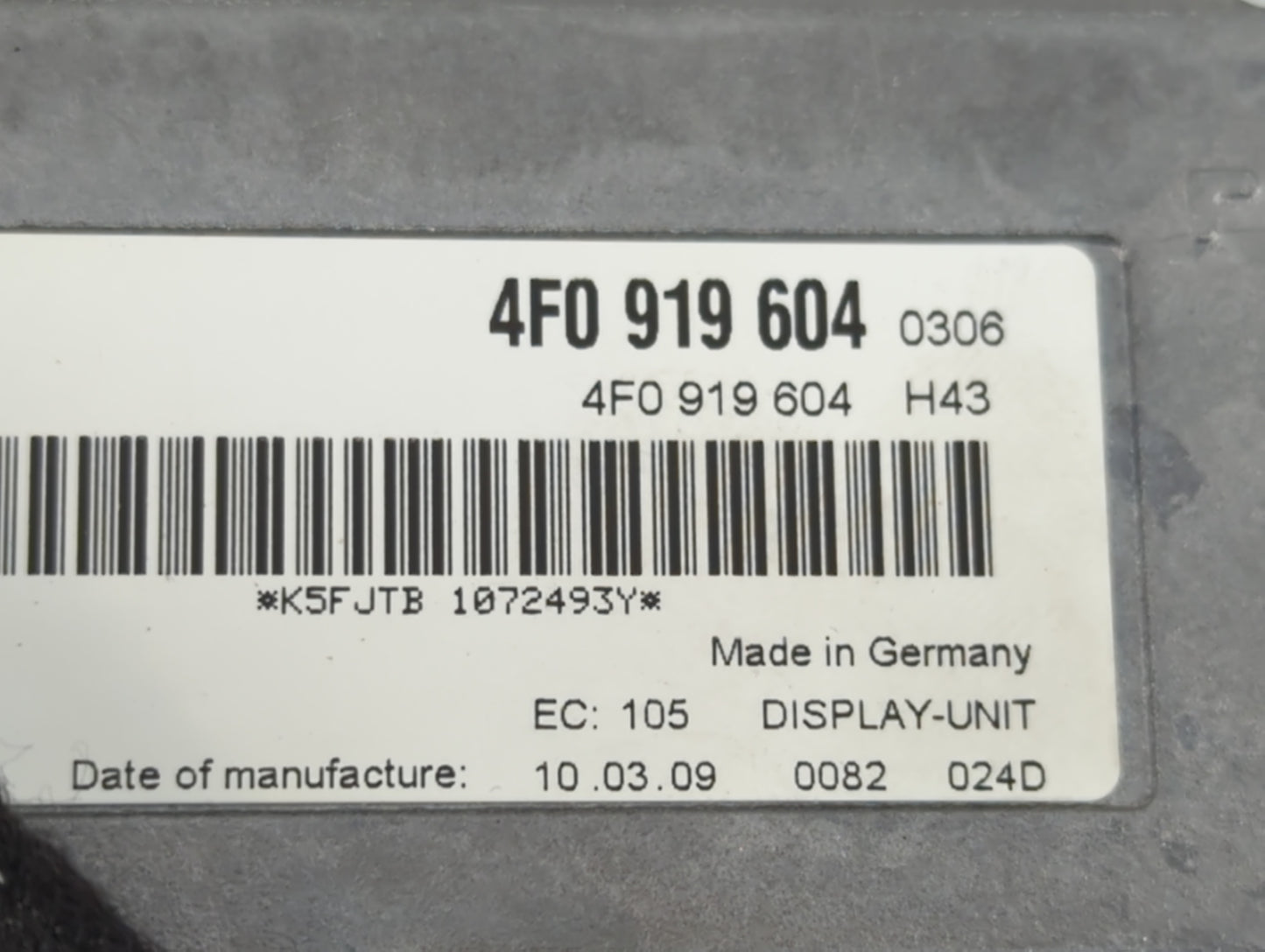 2010-2016 Audi S4 Information Display Screen - Oemusedautoparts1.com