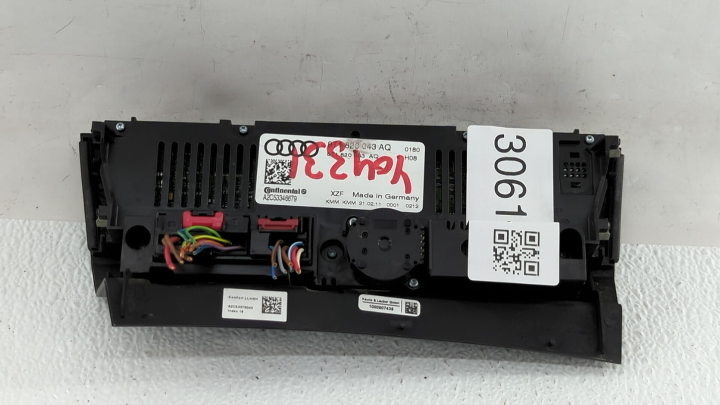 2010-2012 Audi S4 Climate Control Module Temperature AC/Heater Replacement P/N:8T1 820 043 AK 8T1 820 043 AL Fits OEM Used A