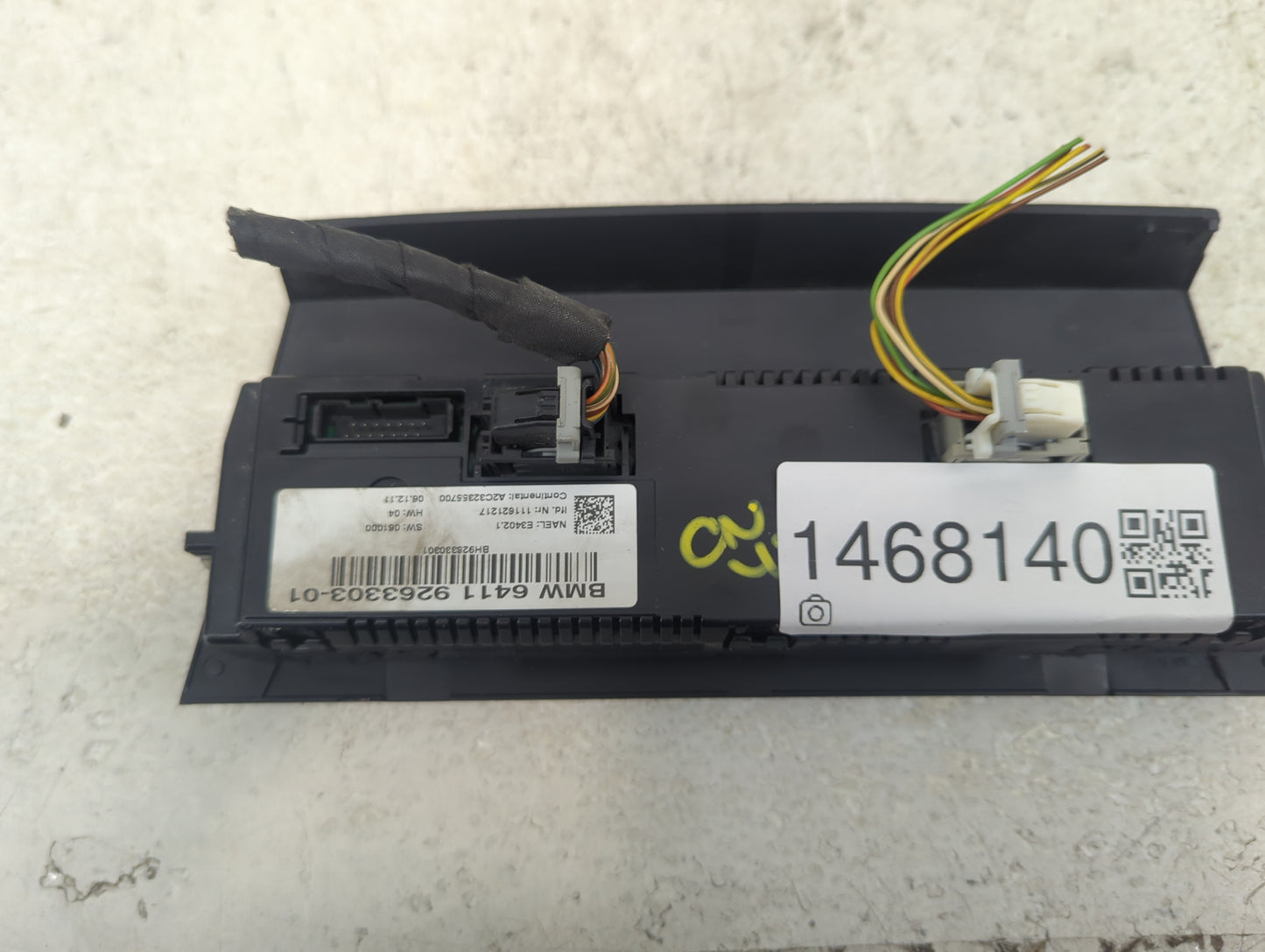 2010-2012 Bmw 328i Climate Control Module Temperature AC/Heater Replacement P/N:9263303-01 6411926330301 Fits OEM Used Auto