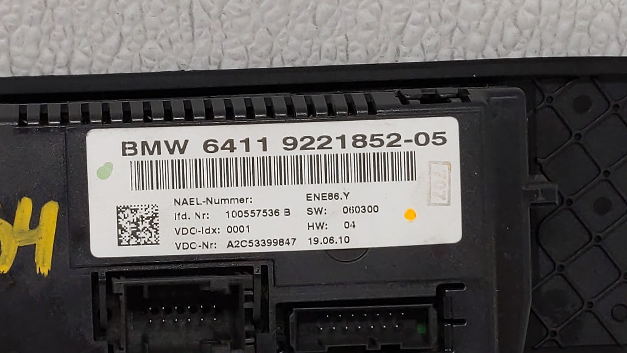 2007-2013 Bmw 328i Climate Control Module Temperature AC/Heater Replacement P/N:6411 9162986-01 6411 9199260-02 Fits OEM Use