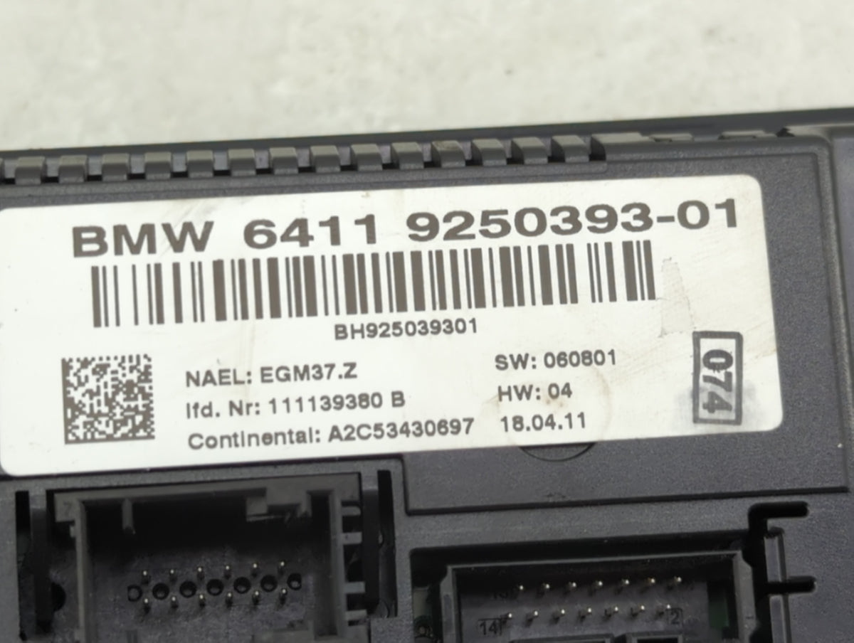 2011 Bmw 328i Xdrive Climate Control Module Temperature AC/Heater Replacement P/N:6411 9250393-01 Fits OEM Used Auto Parts -