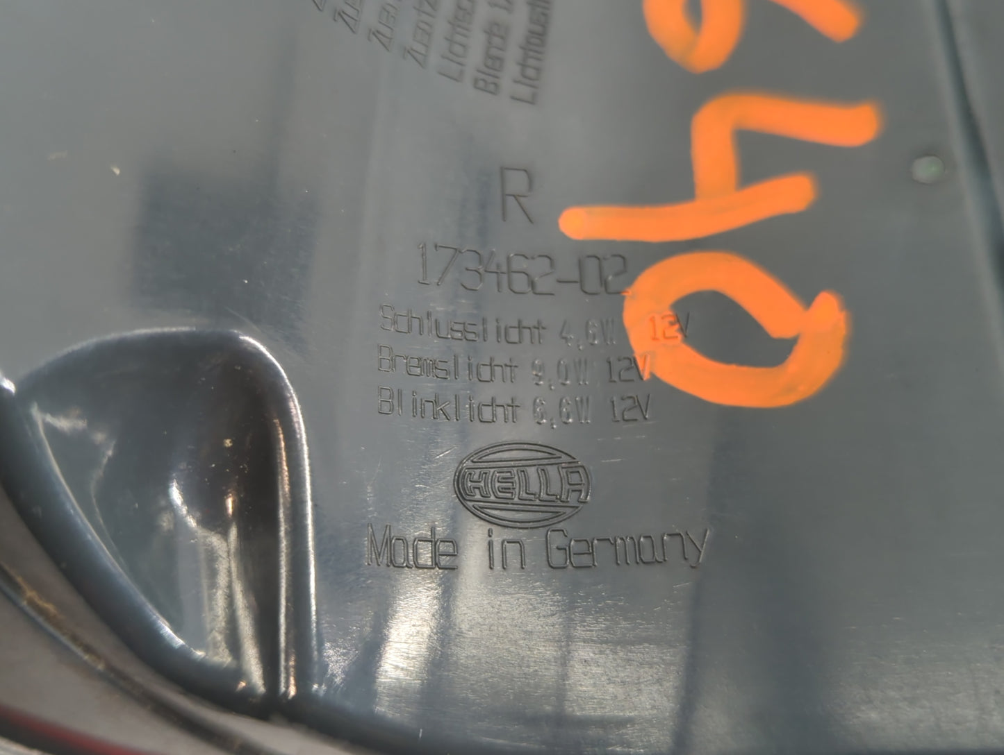 2011 Bmw 528i Tail Light Assembly Passenger Right OEM P/N:173462-02 Fits OEM Used Auto Parts - Oemusedautoparts1.com