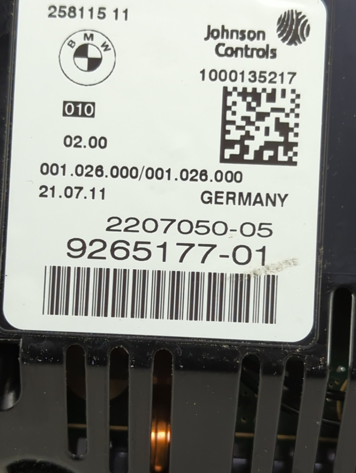 2011 Bmw 528i Instrument Cluster Speedometer Gauges P/N:9265177-01 2207050-05, 25811511, 2000128766 Miles: Fits Fits 2010 OE