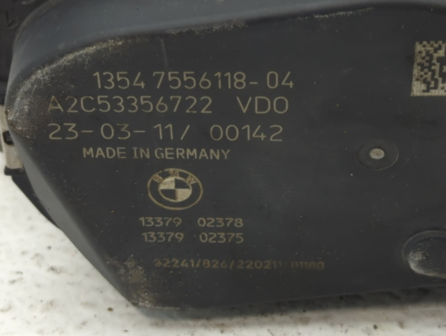 2008-2011 Bmw 528i Throttle Body P/N:1354 7556118-04 1354 7556118-03 Fits Fits 2007 2008 2009 2010 2011 2012 2013 OEM Used A