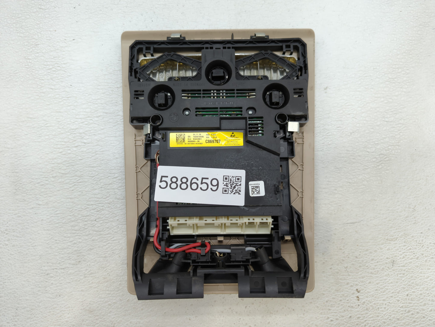 2011 Bmw 535i Overhead Roof Console - Oemusedautoparts1.com