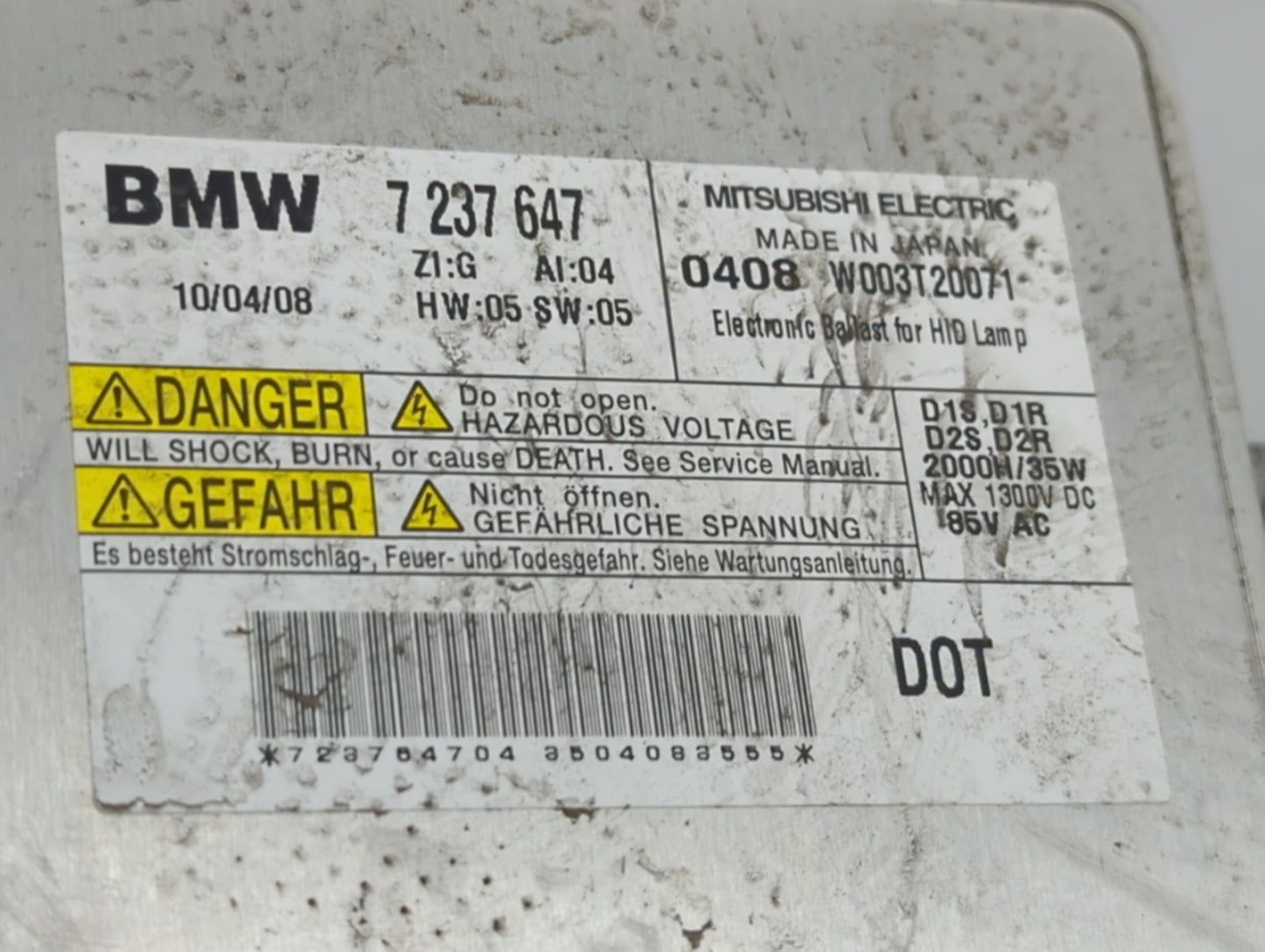 2009-2012 Bmw 750i Passenger Right Oem Head Light Headlight Lamp - Oemusedautoparts1.com