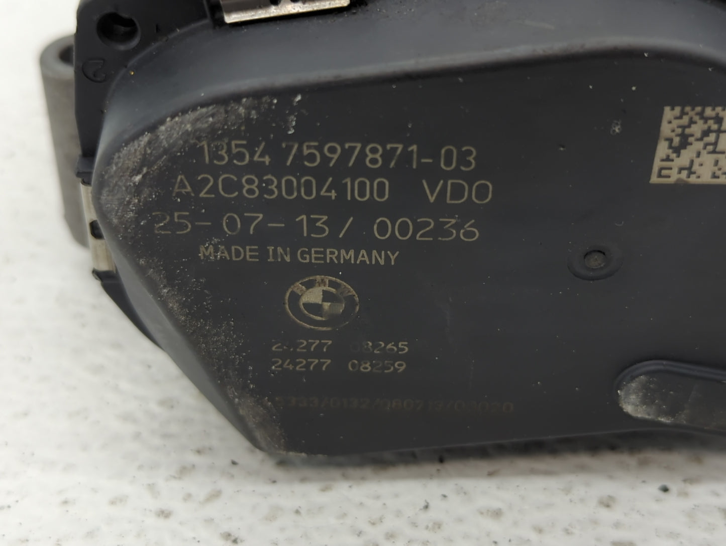 2011-2017 Bmw X3 Throttle Body P/N:1354 7597871-01 1354 7597871-03 Fits OEM Used Auto Parts - Oemusedautoparts1.com