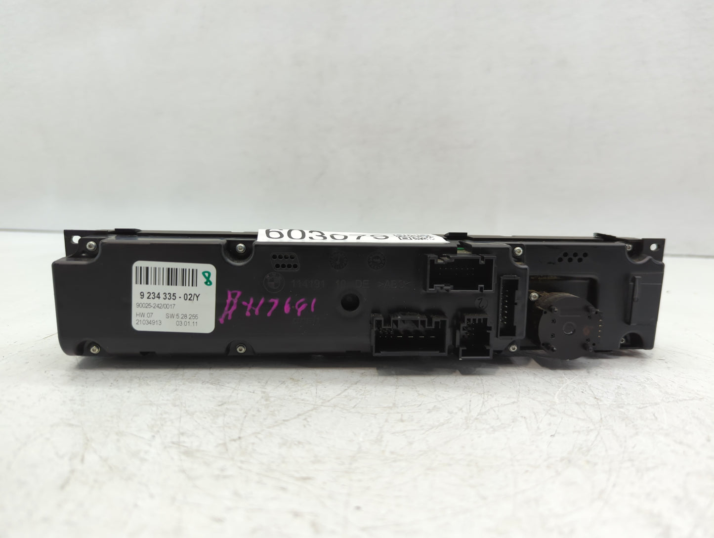 2007-2013 Bmw X5 Climate Control Module Temperature AC/Heater Replacement P/N:9 234 335-02 90025-242 Fits OEM Used Auto Part