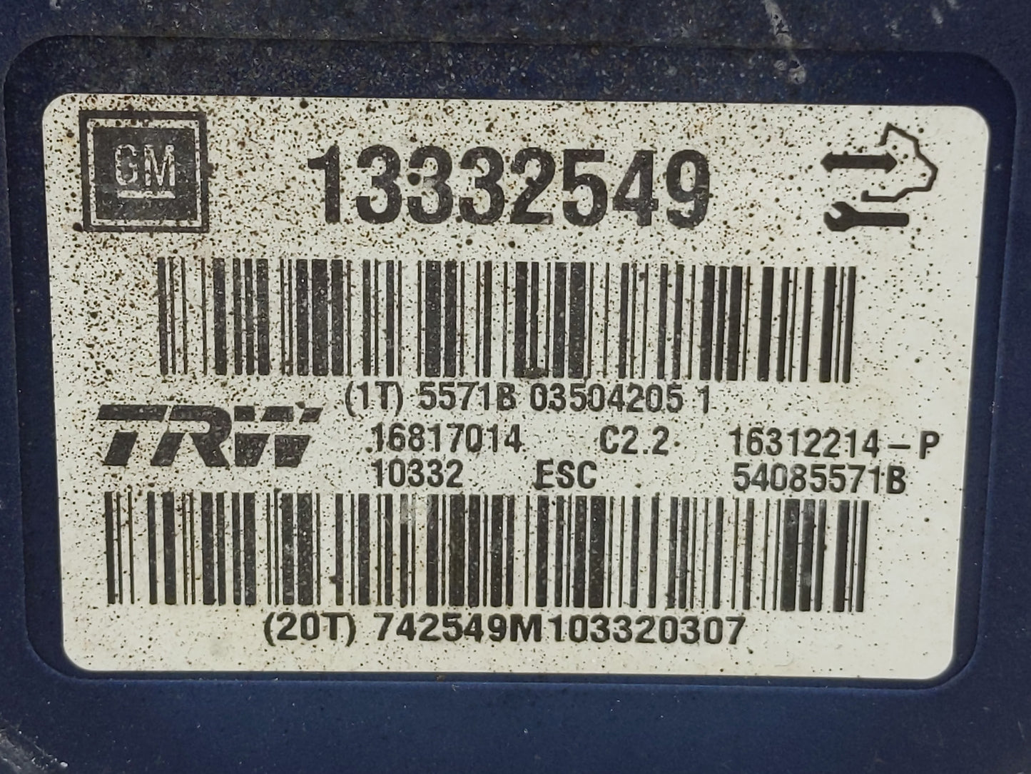 2011 Buick Regal ABS Pump Control Module Replacement P/N:13332549 Fits OEM Used Auto Parts - Oemusedautoparts1.com