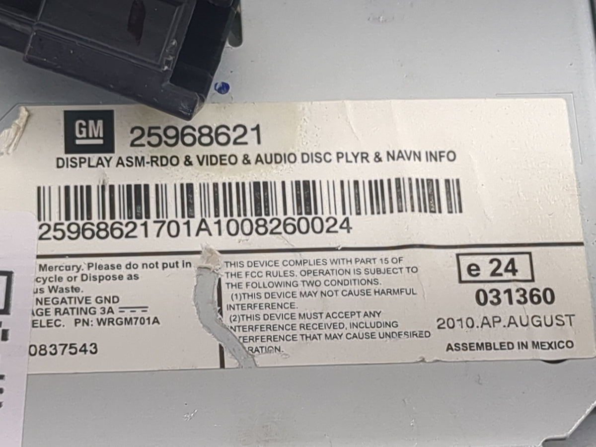 2008-2015 Cadillac Cts Information Radio Display Screen 1471291 - Oemusedautoparts1.com