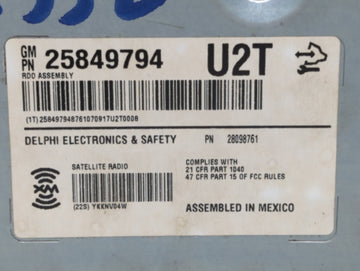 2008-2014 Cadillac Cts Radio AM FM Cd Player Receiver Replacement P/N:25849794 22853813 Fits OEM Used Auto Parts