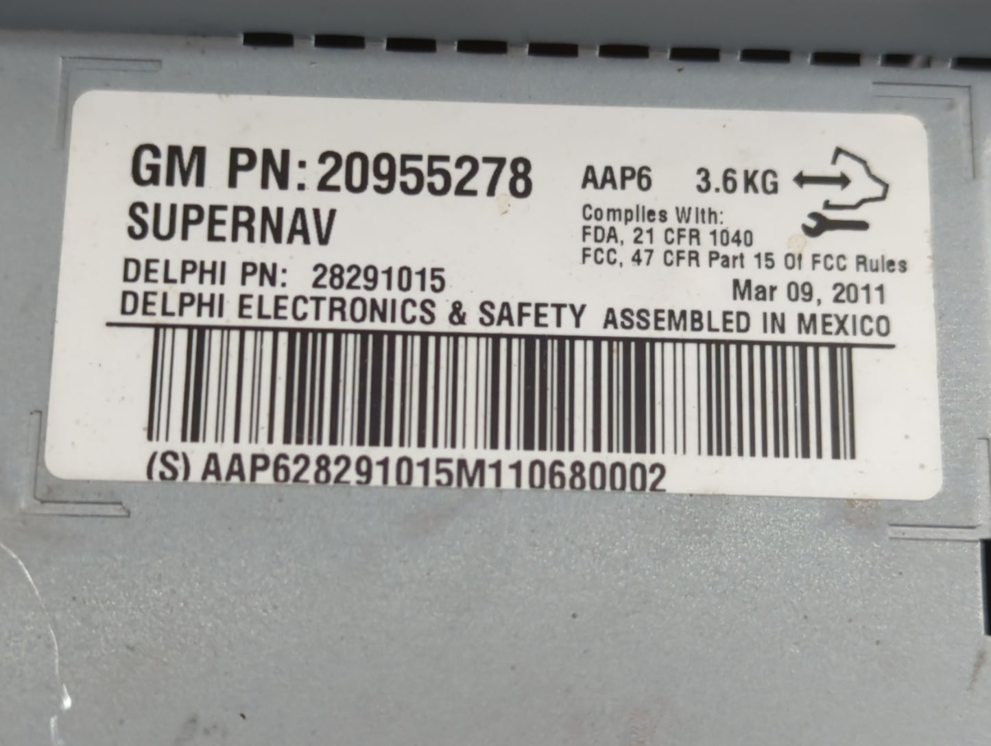 2011 Cadillac Escalade Radio AM FM Cd Player Receiver Replacement P/N:20955278 Fits OEM Used Auto Parts - Oemusedautoparts1.