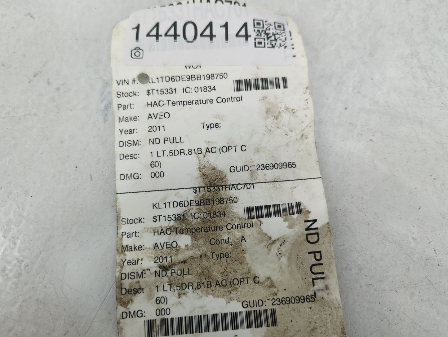 2007-2011 Chevrolet Aveo Climate Control Module Temperature AC/Heater Replacement Fits Fits 2007 2008 2009 2010 2011 OEM Use