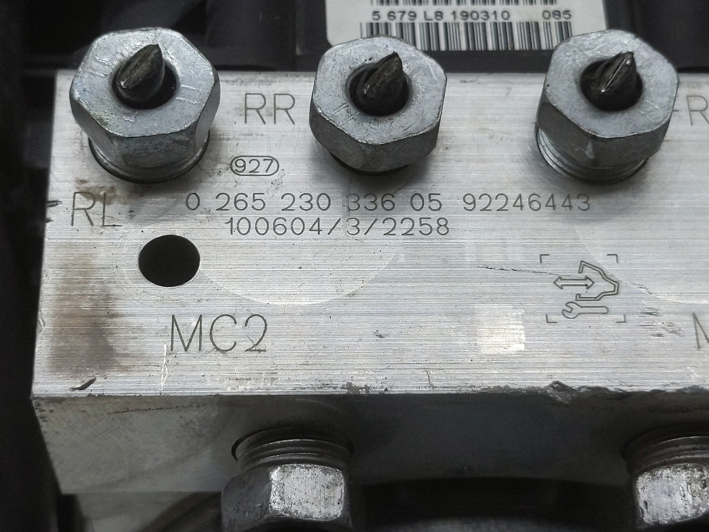 2010-2011 Chevrolet Camaro ABS Pump Control Module Replacement P/N:92246443 0 265 336 05 Fits Fits 2010 2011 OEM Used Auto P