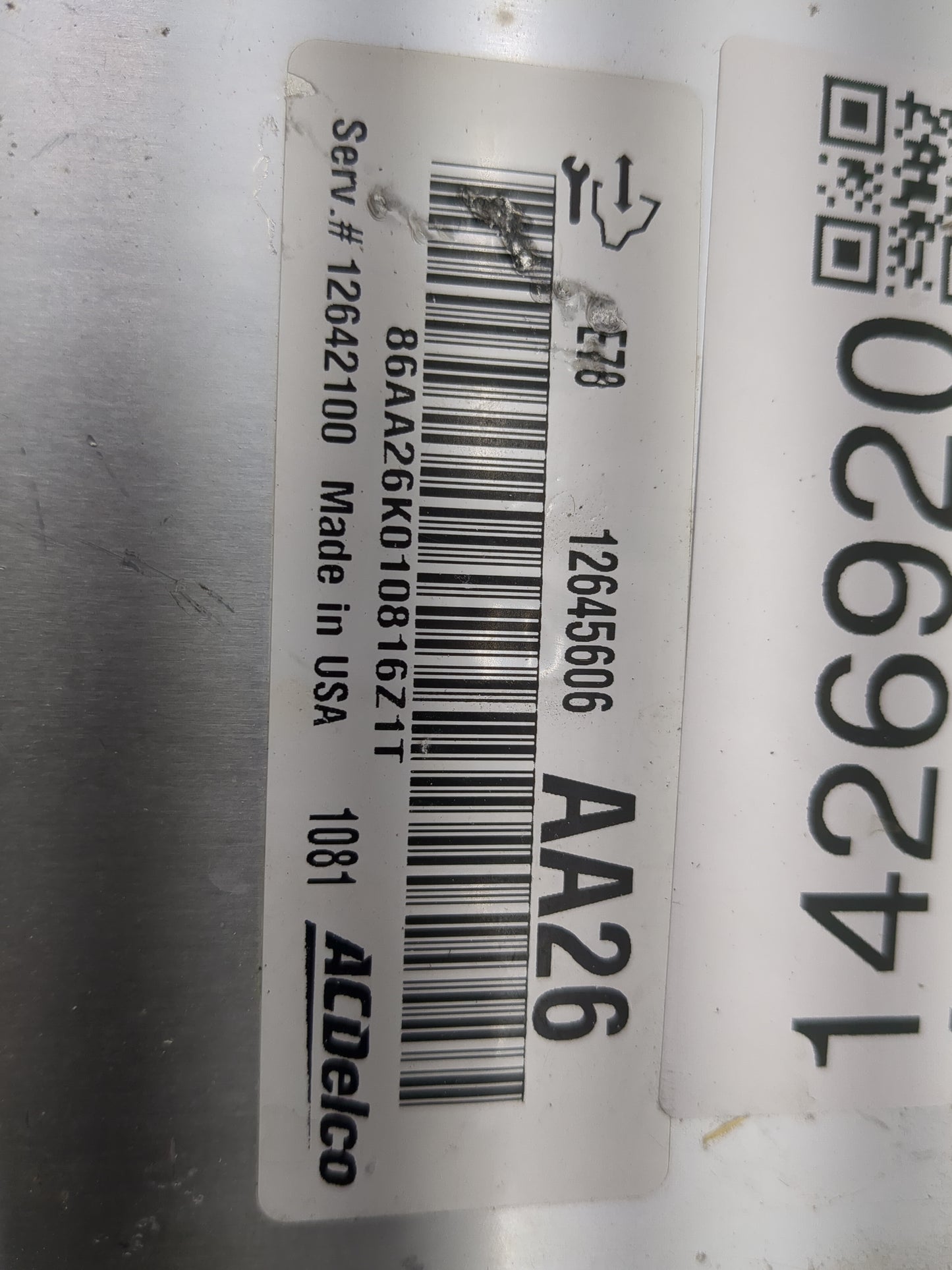 2011 Chevrolet Cruze PCM Engine Control Computer ECU ECM PCU OEM P/N:12645606 Fits OEM Used Auto Parts - Oemusedautoparts1.c