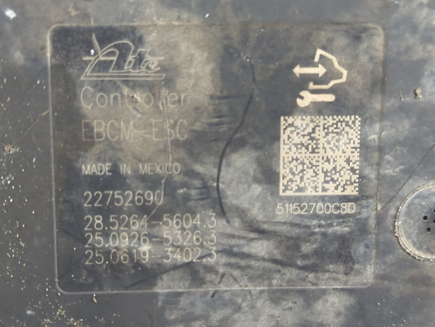 2011 Chevrolet Equinox ABS Pump Control Module Replacement P/N:25.0619-3402.3 25.0926-5326.3, 28.5264-5604.3 Fits OEM Used A